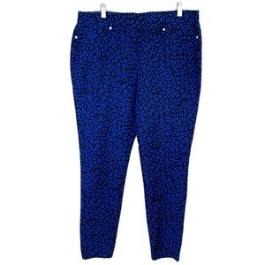 MICHAEL Michael Kors Blue Black Animal Print Pants Women’s Size XL